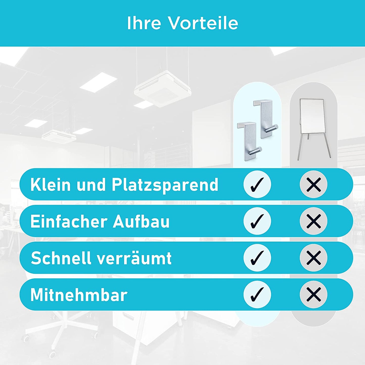 Flipchart Türhaken - Die platzsparende & mobile Alternative zum Flipchart Ständer